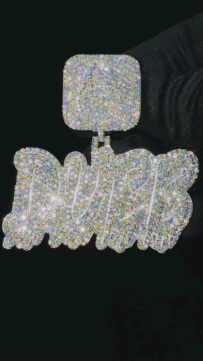 VVS Moissanite Icedout Custom Letter Pendant